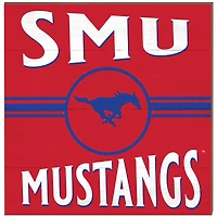 SMU Mustangs 10'' x 10'' Retro Team Sign