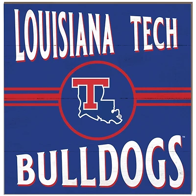 Louisiana Tech Bulldogs 10'' x 10'' Retro Team Sign