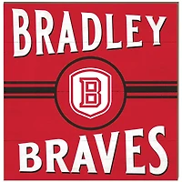 Bradley Braves 10'' x 10'' Retro Team Sign