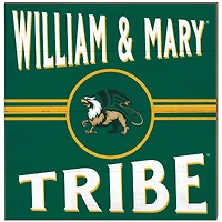 William & Mary Tribe 10'' x 10'' Retro Team Sign