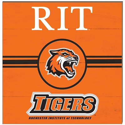 Rochester Institute of Technology Tigers 10'' x 10'' Retro Team Sign