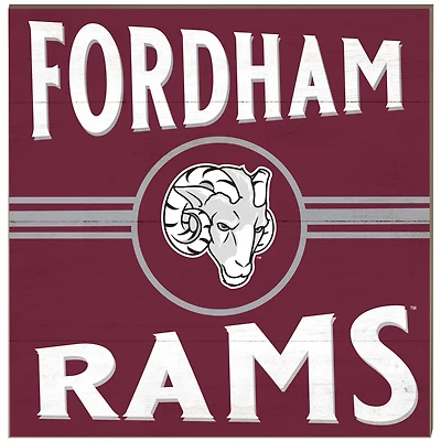 Fordham Rams 10'' x 10'' Retro Team Sign