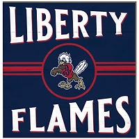 Liberty Flames 10'' x 10'' Retro Team Sign