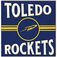 Toledo Rockets 10'' x 10'' Retro Team Sign