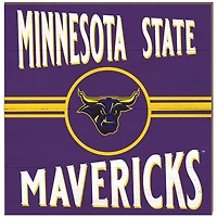 Minnesota State Mavericks 10'' x 10'' Retro Team Sign
