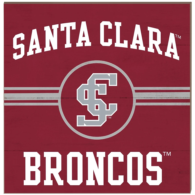 Santa Clara Broncos 10'' x 10'' Retro Team Sign