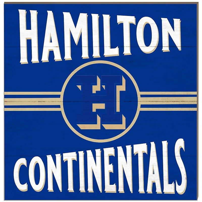 Hamilton Continentals 10'' x 10'' Retro Team Sign