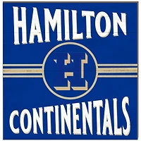 Hamilton Continentals 10'' x 10'' Retro Team Sign
