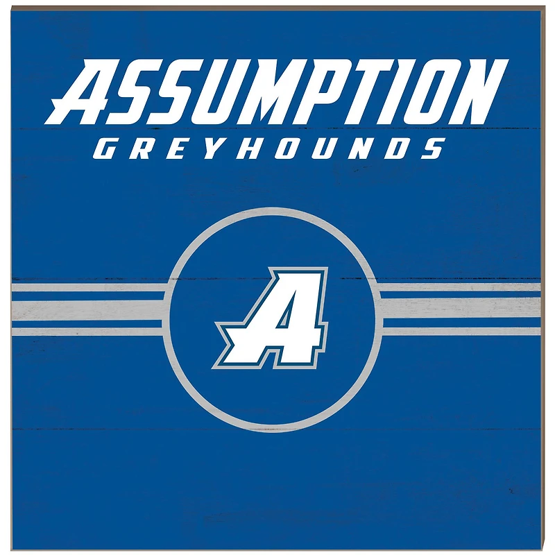 Assumption Greyhounds 10'' x 10'' Retro Team Sign