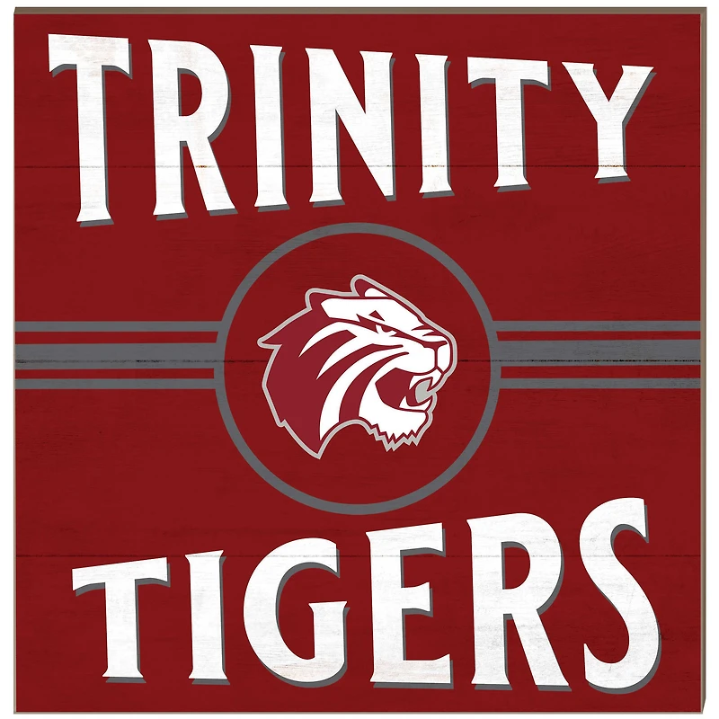 Trinity Tigers 10'' x 10'' Retro Team Sign