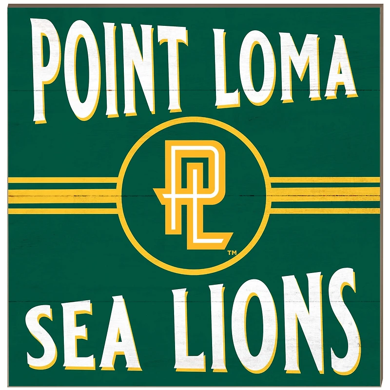 Point Loma Sea Lions 10'' x 10'' Retro Team Sign