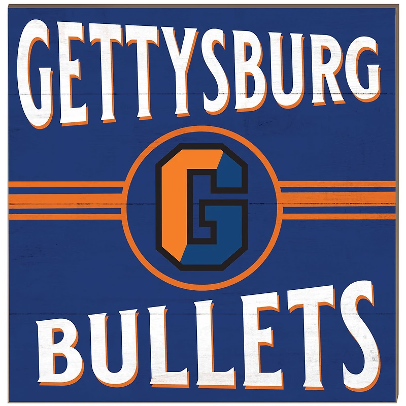 Gettysburg Bullets 10'' x 10'' Retro Team Sign