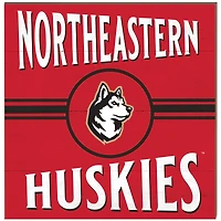 Northeastern Huskies 10'' x 10'' Retro Team Sign