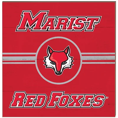 Marist Red Foxes 10'' x 10'' Retro Team Sign