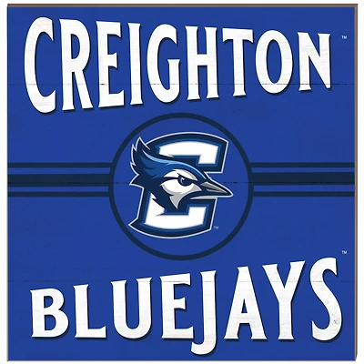 Creighton Bluejays 10'' x 10'' Retro Team Sign