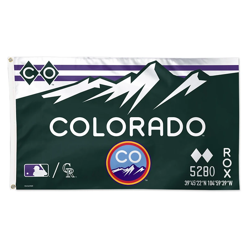 WinCraft Colorado Rockies 3' x 5' Single-Sided City Connect Deluxe Flag
