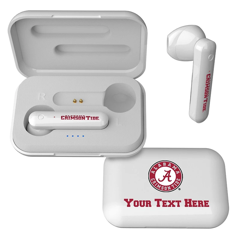Alabama Crimson Tide Alternate Logo Personalized True Wireless Earbuds