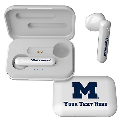 Michigan Wolverines Personalized True Wireless Earbuds