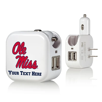 Ole Miss Rebels Personalized 2-In-1 USB Charger