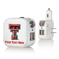 Texas Tech Red Raiders Personalized 2-In-1 USB Charger