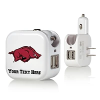 Arkansas Razorbacks Personalized 2-In-1 USB Charger