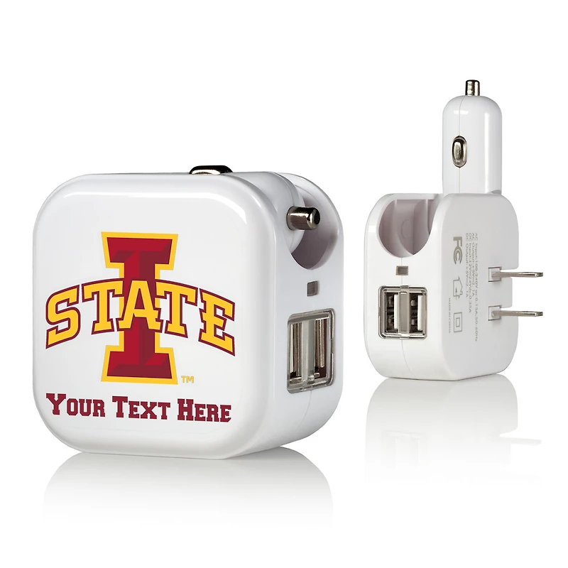 Iowa State Cyclones Personalized 2-In-1 USB Charger