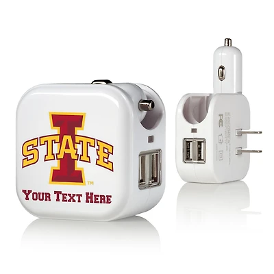 Iowa State Cyclones Personalized 2-In-1 USB Charger