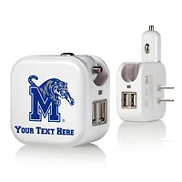 Memphis Tigers Personalized 2-In-1 USB Charger