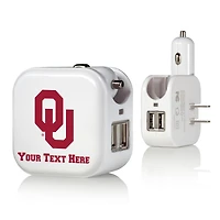 Oklahoma Sooners Personalized 2-In-1 USB Charger