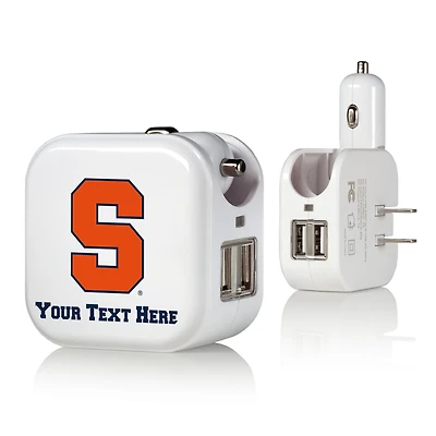 Syracuse Orange Personalized 2-In-1 USB Charger