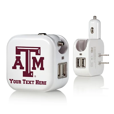 Texas A&M Aggies Personalized 2-In-1 USB Charger