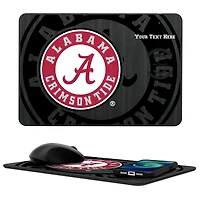 Keyscaper Alabama Crimson Tide Personalized 15W Fast Wireless Charger and Mouse Pad