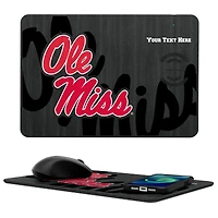 Keyscaper Ole Miss Rebels Personalized 15W Fast Wireless Charger and Mouse Pad