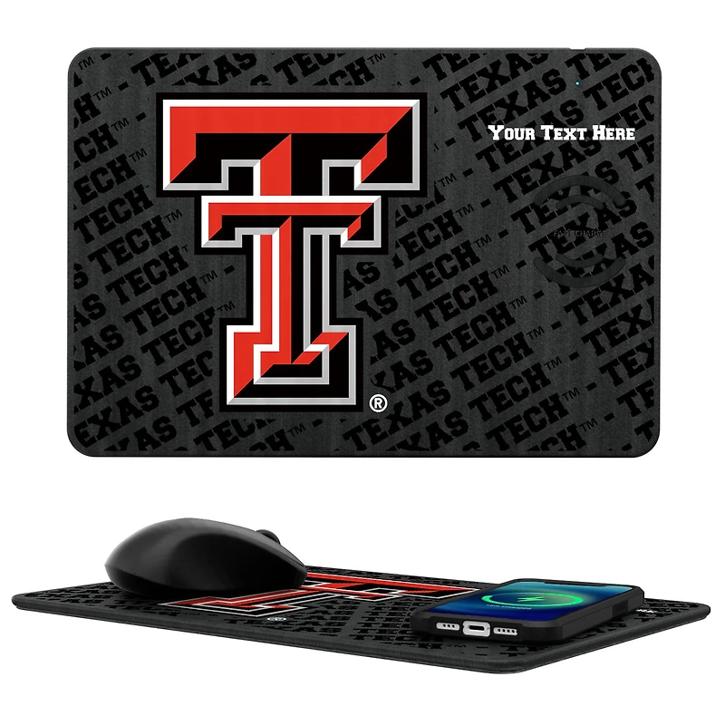 Texas Tech Red Raiders Personalized Wireless Charger & Mouse Pad