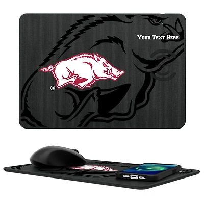 Arkansas Razorbacks Personalized Wireless Charger & Mouse Pad