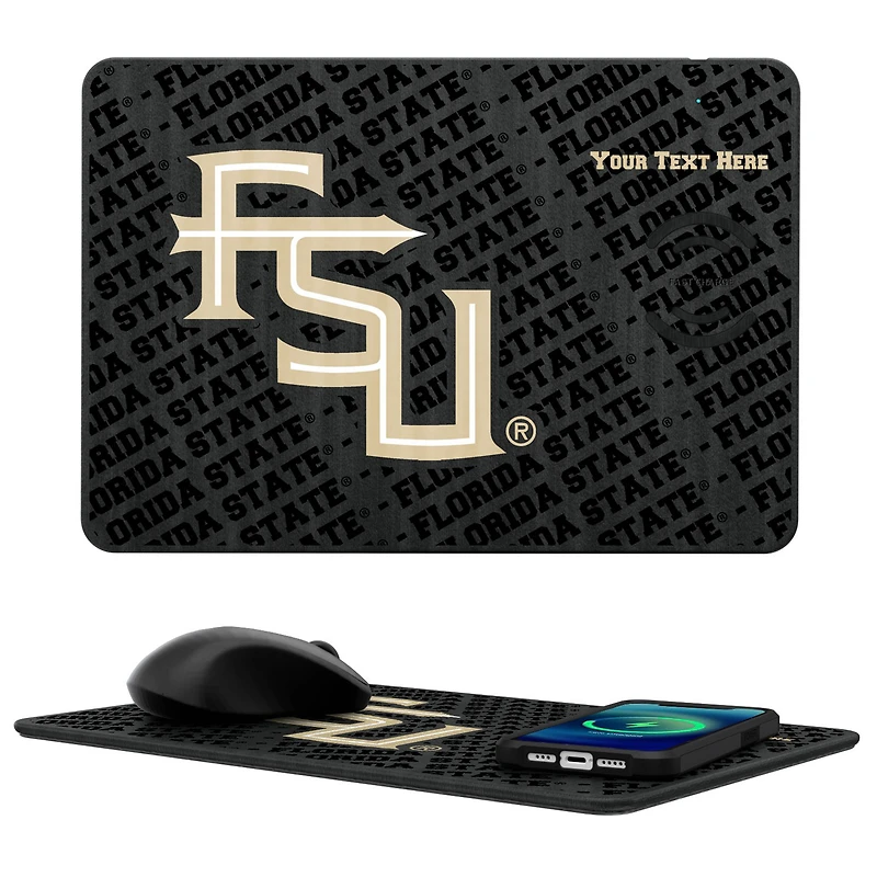 Florida State Seminoles Alternate Logo Personalized Wireless Charger & Mouse Pad