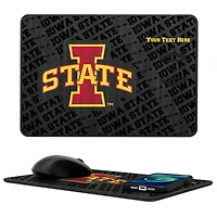 Keyscaper Iowa State Cyclones Personalized 15W Fast Wireless Charger and Mouse Pad
