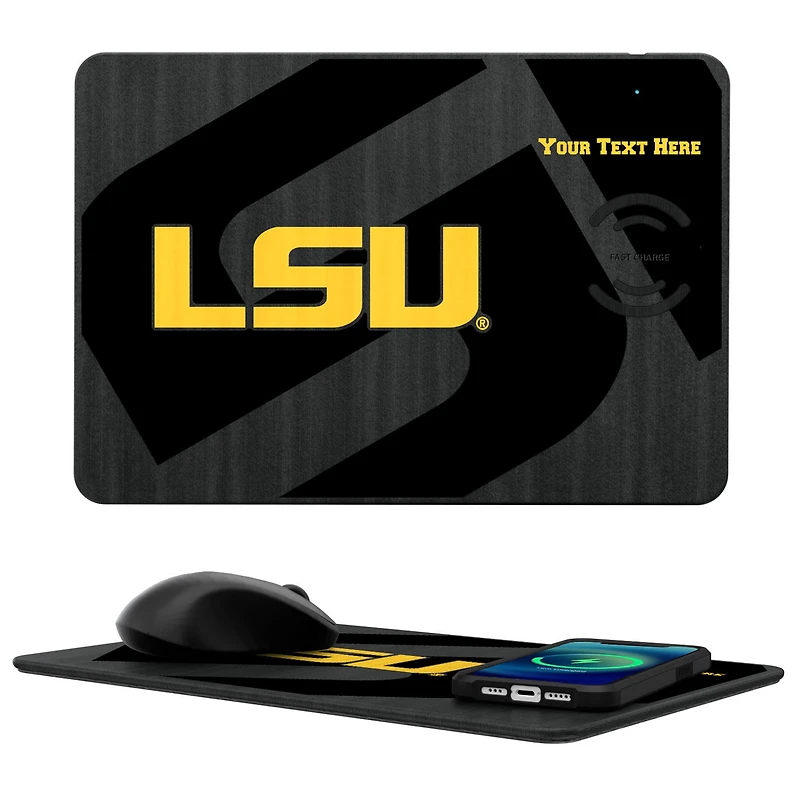 LSU Tigers Personalized Wireless Charger & Mouse Pad