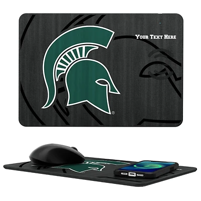 Michigan State Spartans Personalized Wireless Charger & Mouse Pad
