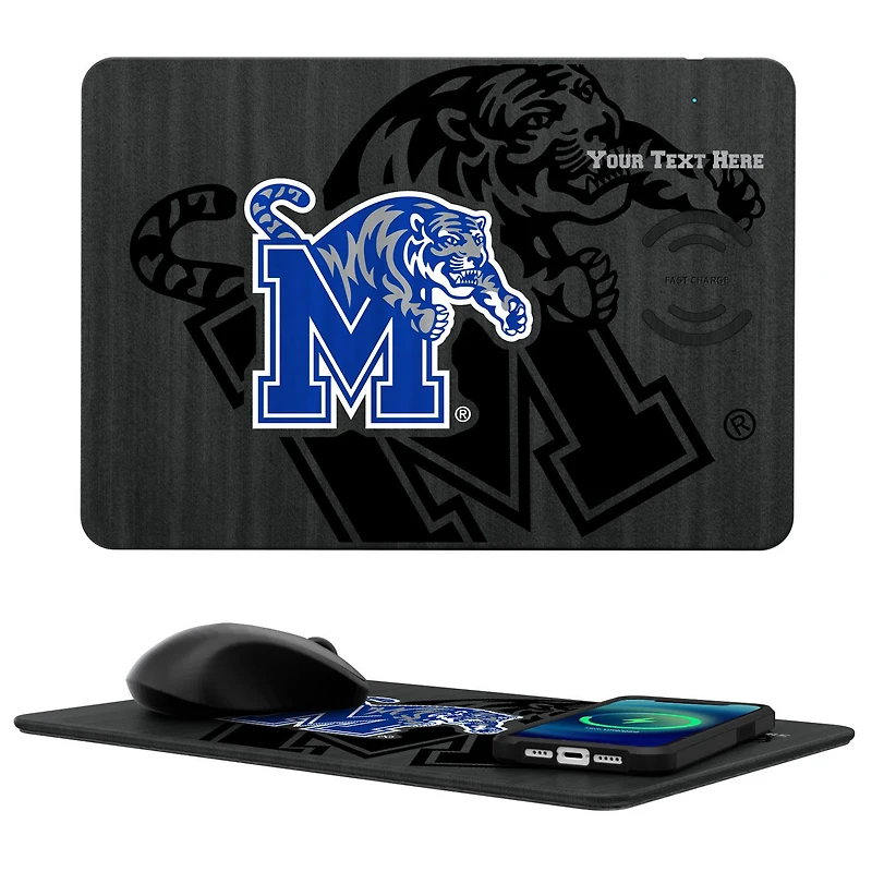 Memphis Tigers Personalized Wireless Charger & Mouse Pad