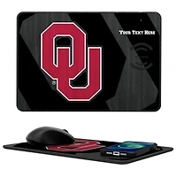 Keyscaper Oklahoma Sooners Personalized 15W Fast Wireless Charger and Mouse Pad