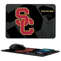 Keyscaper USC Trojans Personalized 15W Fast Wireless Charger and Mouse Pad
