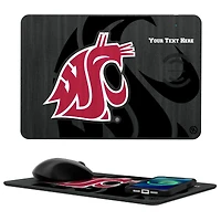 Keyscaper Washington State Cougars Personalized 15W Fast Wireless Charger and Mouse Pad