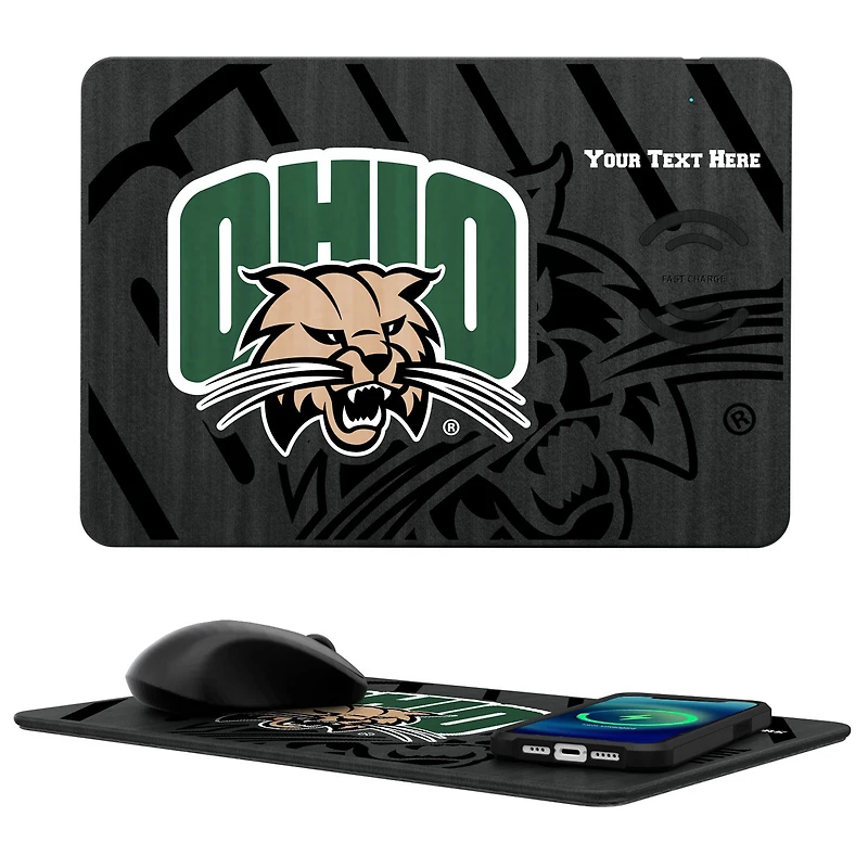 Ohio Bobcats Personalized Wireless Charger & Mouse Pad