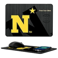 Keyscaper Navy Midshipmen Personalized 15W Fast Wireless Charger and Mouse Pad