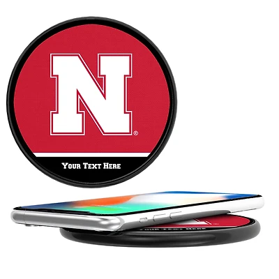 Nebraska Huskers Primary Logo Personalized 10-Watt Wireless Phone Charger