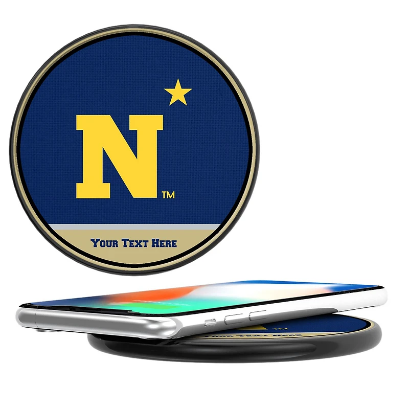 Navy Midshipmen Personalized 10-Watt Wireless Phone Charger