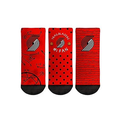 Toddler Rock Em Socks Portland Trail Blazers #1 Fan 3-Pack Crew Socks Set