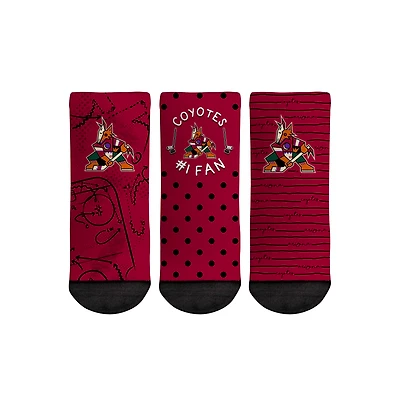 Toddler Rock Em Socks Arizona Coyotes #1 Fan 3-Pack Crew Socks Set