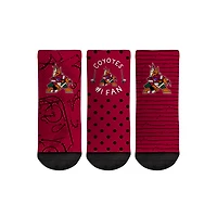 Toddler Rock Em Socks Arizona Coyotes #1 Fan 3-Pack Crew Socks Set